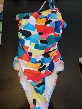 Colorful One-Piece Swimsuit by OLIPICK, Size M 710